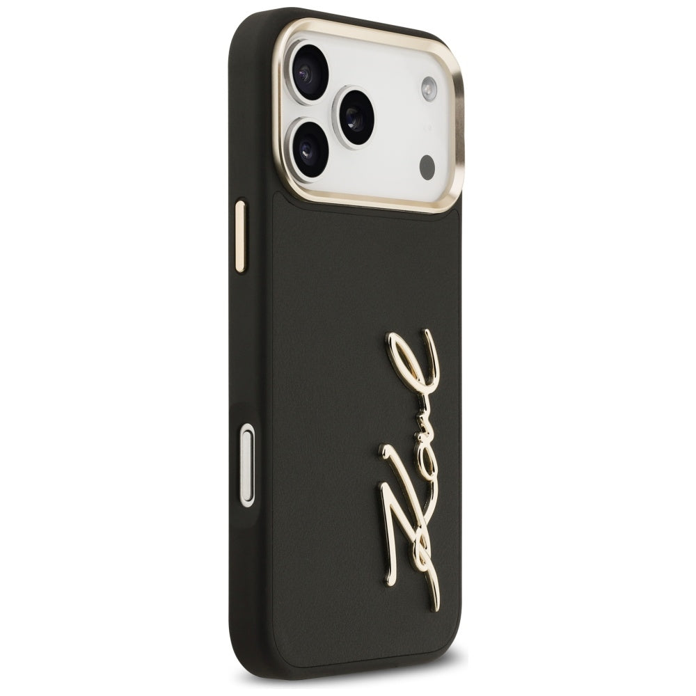 Capa para Apple iPhone 17 Pro Max, Karl Lagerfeld, Script Logo, Preta