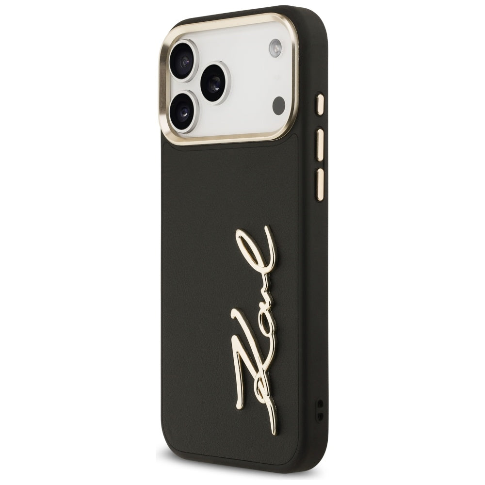 Capa para Apple iPhone 17 Pro Max, Karl Lagerfeld, Script Logo, Preta