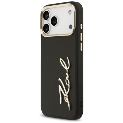 Capa para Apple iPhone 17 Pro Max, Karl Lagerfeld, Script Logo, Preta