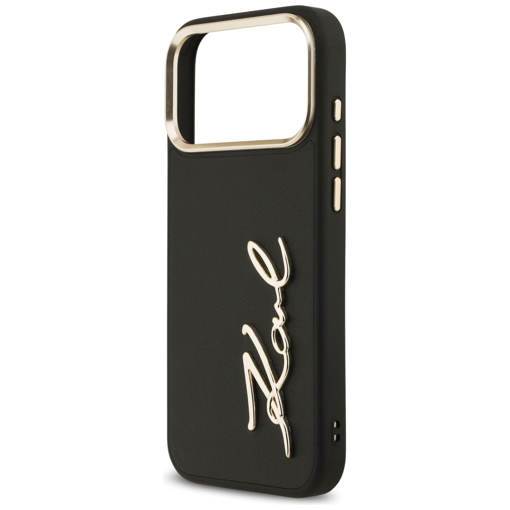 Capa para Apple iPhone 17 Pro Max, Karl Lagerfeld, Script Logo, Preta