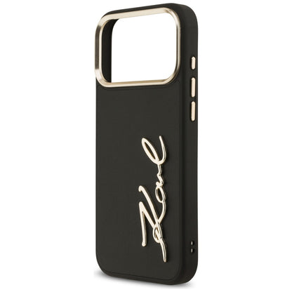 Capa para Apple iPhone 17 Pro Max, Karl Lagerfeld, Script Logo, Preta