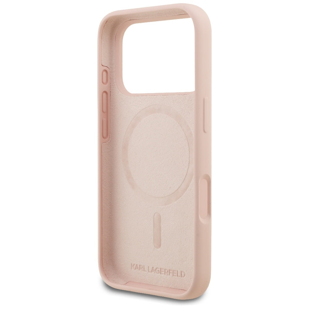Capa para Apple iPhone 17 Pro Max, Karl Lagerfeld, Sketch and Logo Karl, Rosa