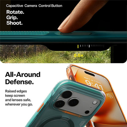 Capa para Apple iPhone 17 Pro Max, Torras, Ostand Spin Air, Verde