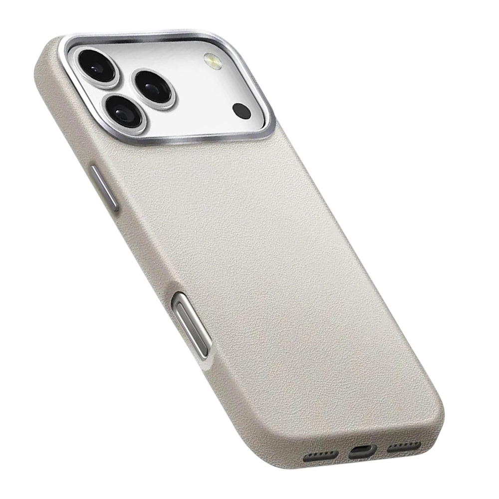 Capa para Apple iPhone 17 Pro Max, UNIQ, Lyden Leatherette, Cinza