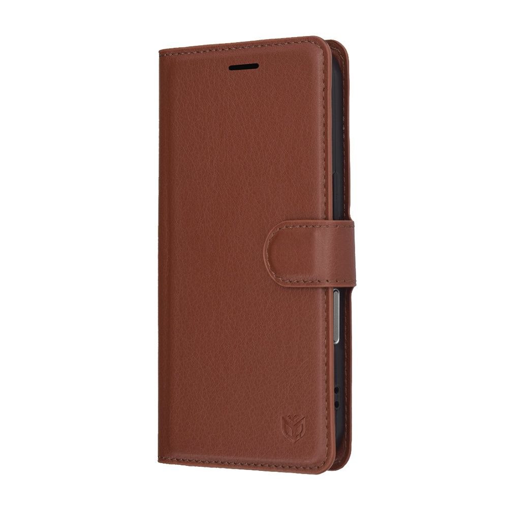 Capa para Apple iPhone 17 Pro, Techsuit, Leather Folio, Castanho