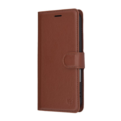 Capa para Apple iPhone 17 Pro, Techsuit, Leather Folio, Castanho