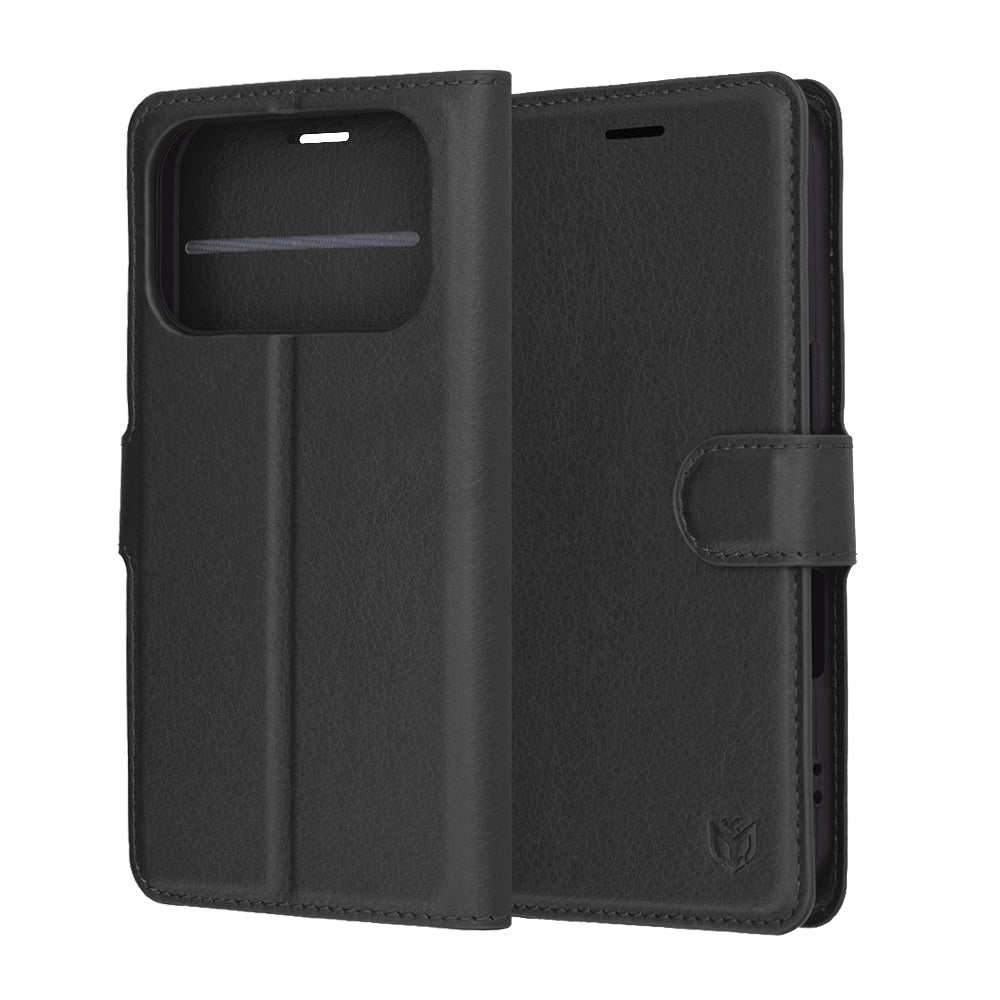 Capa para Apple iPhone 17 Pro, Techsuit, Leather Folio, Preta