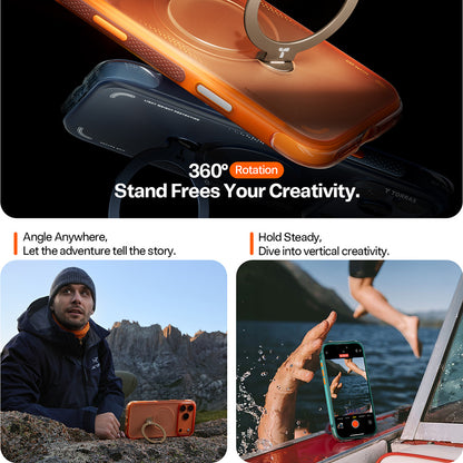 Capa para Apple iPhone 17 Pro, Torras, Ostand Spin Air, Azul