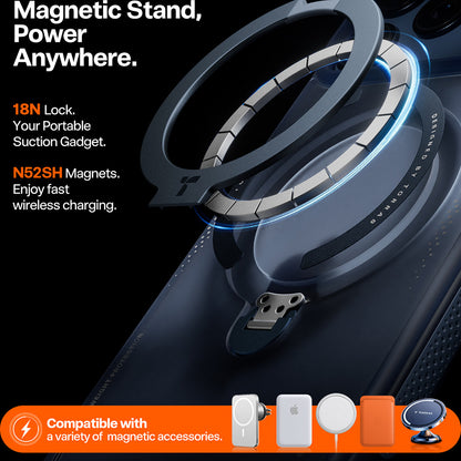 Capa para Apple iPhone 17 Pro, Torras, Ostand Spin Air, Azul