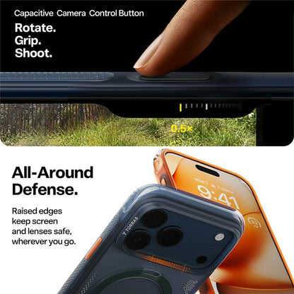 Capa para Apple iPhone 17 Pro, Torras, Ostand Spin Air, Laranja