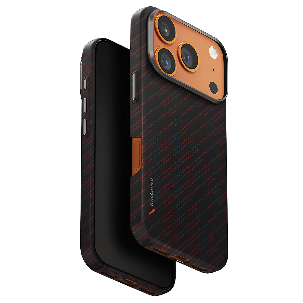 Capa MagSafe para Apple iPhone 17 Pro, UNIQ, Keva MagClick, Preta Vermelha