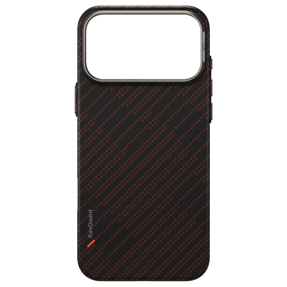 Capa MagSafe para Apple iPhone 17 Pro, UNIQ, Keva MagClick, Preta Vermelha