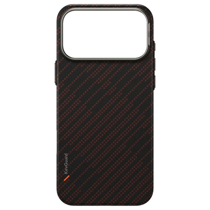 Capa MagSafe para Apple iPhone 17 Pro, UNIQ, Keva MagClick, Preta Vermelha
