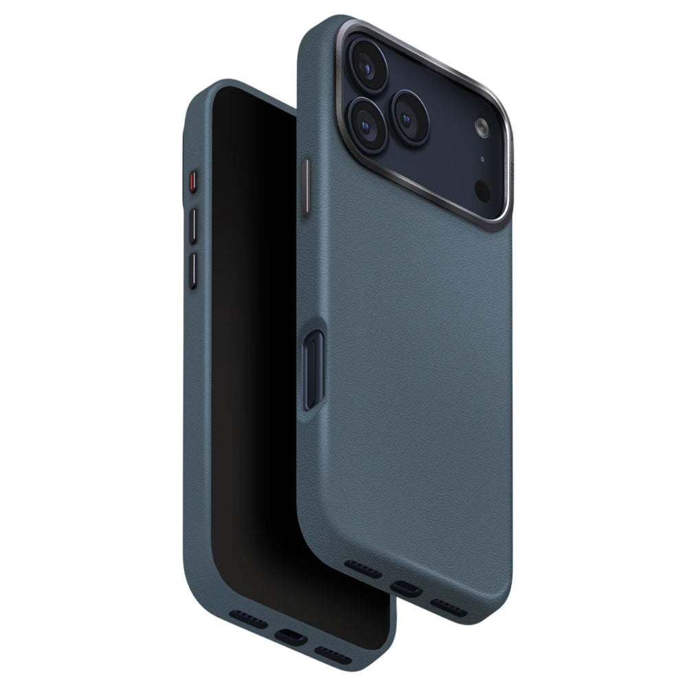 Capa para Apple iPhone 17 Pro, UNIQ, Lyden Leatherette, Azul