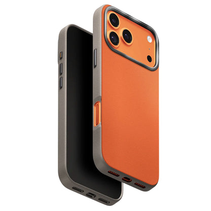 Capa para Apple iPhone 17 Pro, UNIQ, Lyden Leatherette, Bege Laranja