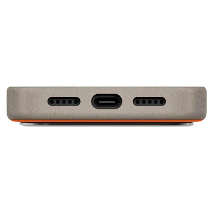 Capa para Apple iPhone 17 Pro, UNIQ, Lyden Leatherette, Bege Laranja