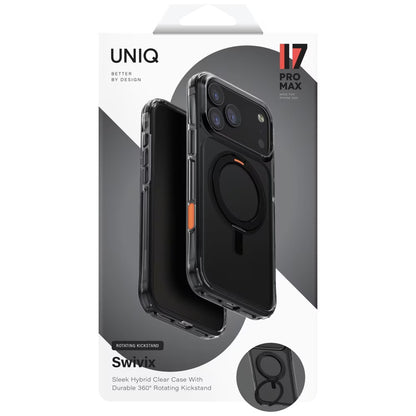 Capa para Apple iPhone 17 Pro, UNIQ, Swivix, Preta