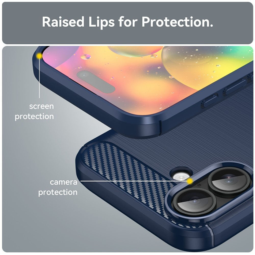 Capa para Apple iPhone 17, Techsuit, Carbono, Azul