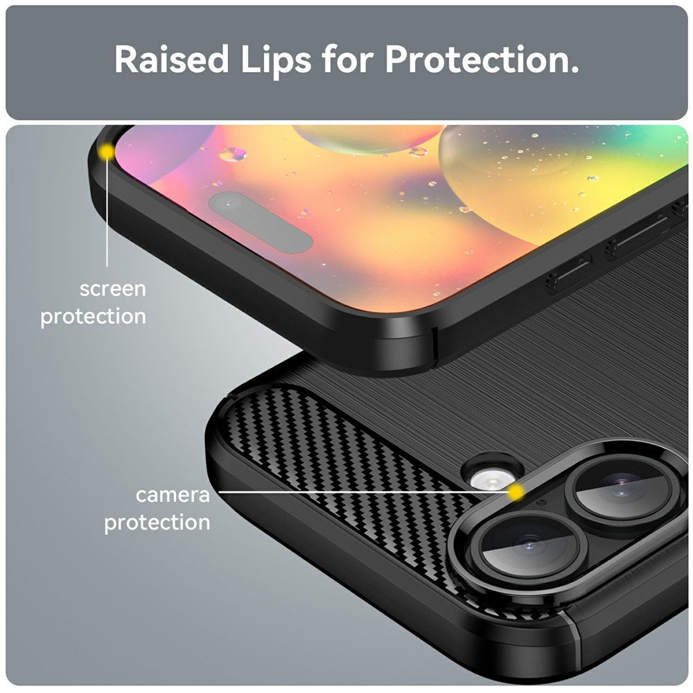 Capa para Apple iPhone 17, Techsuit, Carbono, Preta