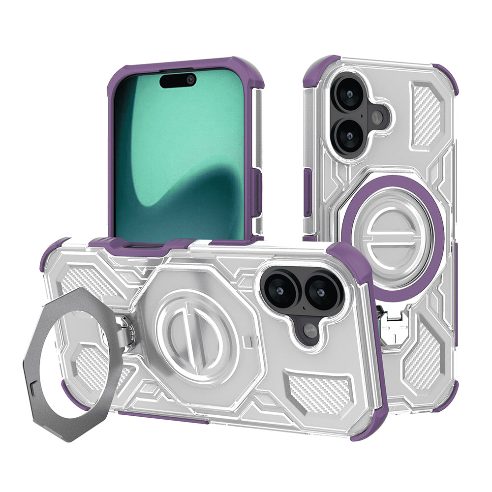 Capa para Apple iPhone 17, Techsuit, Carbon Shield Pro, Roxo