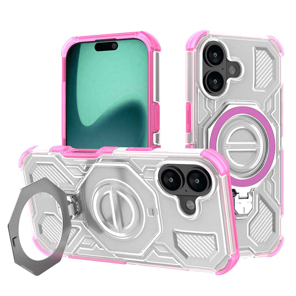 Capa para Apple iPhone 17, Techsuit, Carbon Shield Pro, Rosa.