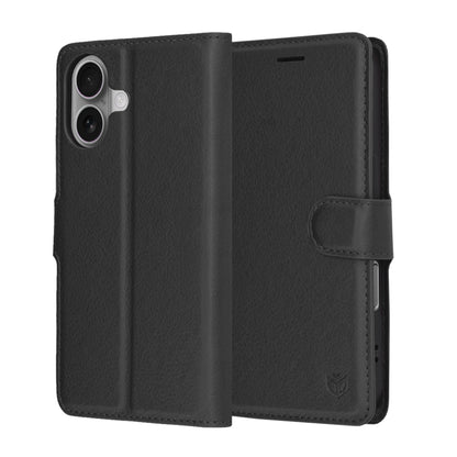 Capa para Apple iPhone 17, Techsuit, Leather Folio, Preta