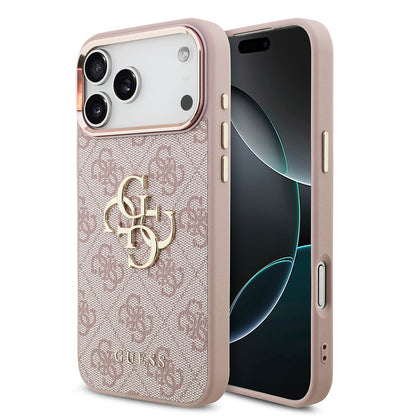Capa para Apple iPhone 18 Pro / 17 Pro, Guess, 4G Big Classic Logo, Rosa
