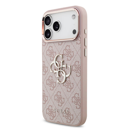 Capa para Apple iPhone 18 Pro / 17 Pro, Guess, 4G Big Classic Logo, Rosa
