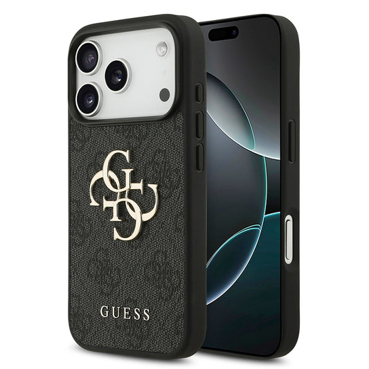 Capa para Apple iPhone 18 Pro / 17 Pro, Guess, 4G Big Logo, Preta