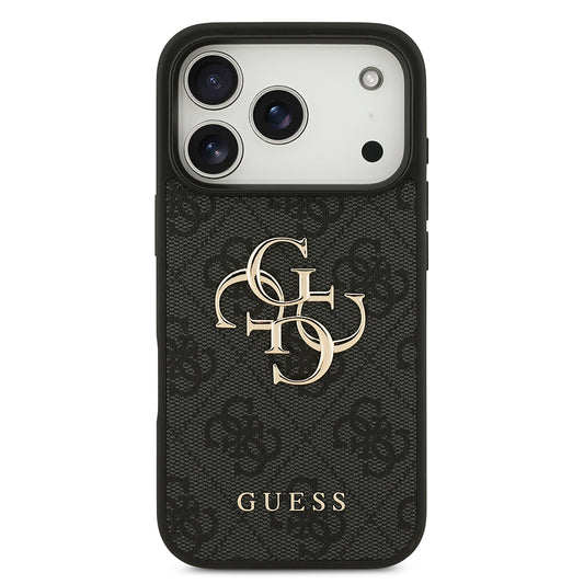 Capa para Apple iPhone 18 Pro / 17 Pro, Guess, 4G Big Logo, Preta