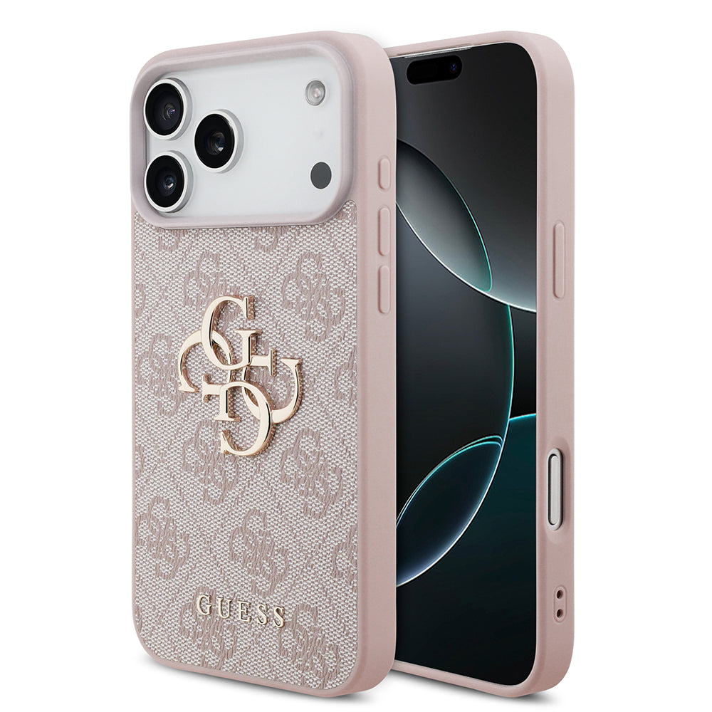 Capa para Apple iPhone 18 Pro / 17 Pro, Guess, 4G Big Logo, Rosa