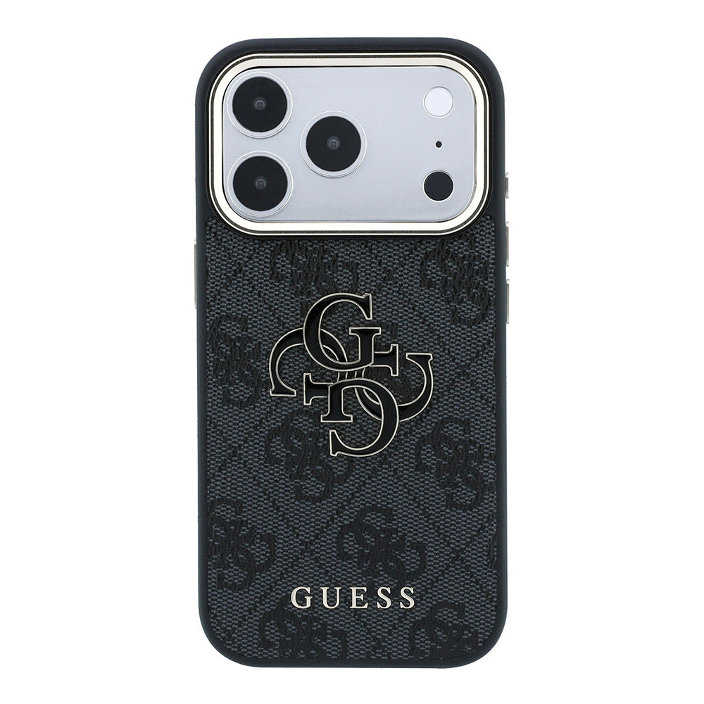 Capa para Apple iPhone 18 Pro / 17 Pro, Guess, 4G Big Resin Logo, Preta