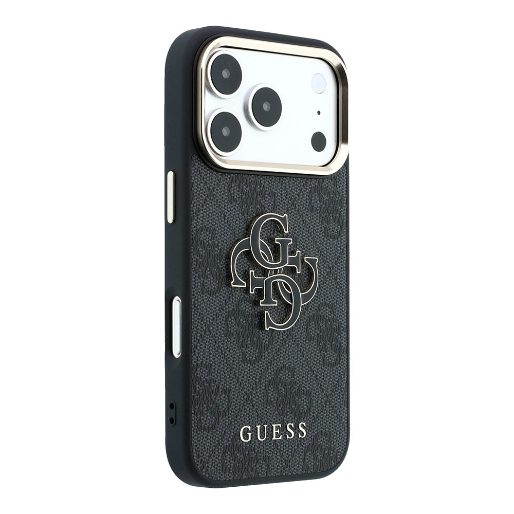 Capa para Apple iPhone 18 Pro / 17 Pro, Guess, 4G Big Resin Logo, Preta
