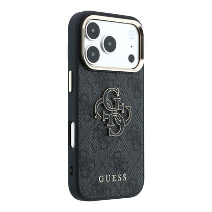 Capa para Apple iPhone 18 Pro / 17 Pro, Guess, 4G Big Resin Logo, Preta