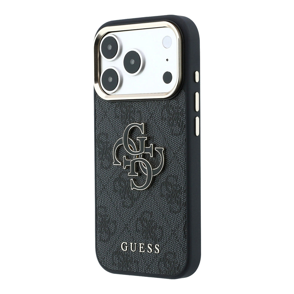Capa para Apple iPhone 18 Pro / 17 Pro, Guess, 4G Big Resin Logo, Preta