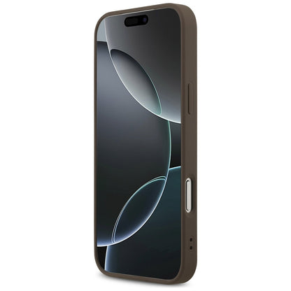 Capa para Apple iPhone 18 Pro / 17 Pro, Guess, 4G Classic Logo, Castanha