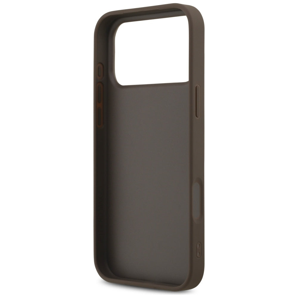 Capa para Apple iPhone 18 Pro / 17 Pro, Guess, 4G Classic Logo, Castanha