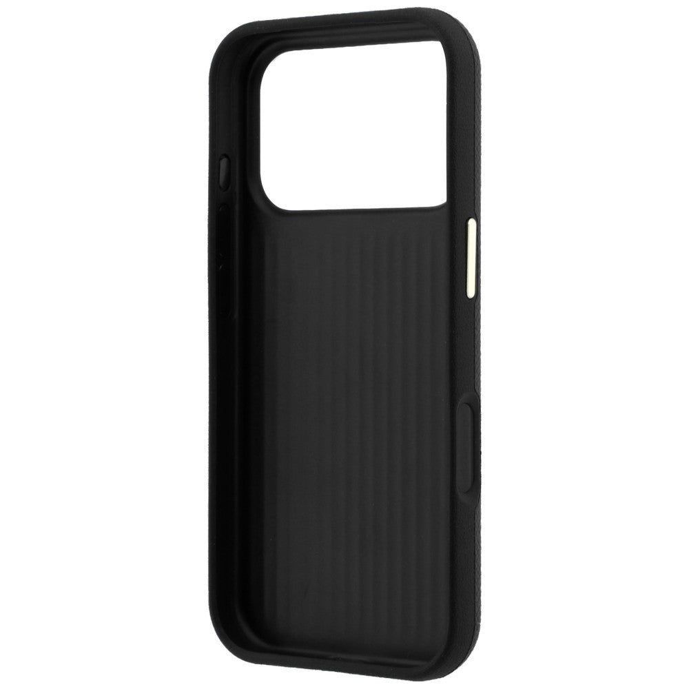 Capa para Apple iPhone 18 Pro / 17 Pro, Guess, Logo Grande em Resina Granulada, Preta