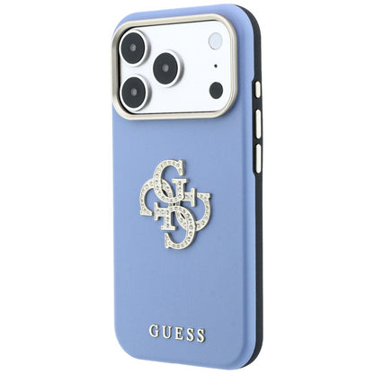 Capa para Apple iPhone 18 Pro / 17 Pro, Guess, Smooth Big Strass Logo, Azul