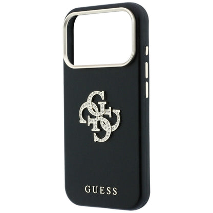 Capa para Apple iPhone 18 Pro / 17 Pro, Guess, Logo Grande de Strass Liso, Vinho