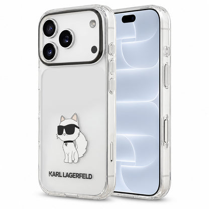 Capa para Apple iPhone 18 Pro / 17 Pro, Karl Lagerfeld, IML Choupette NFT, Transparente