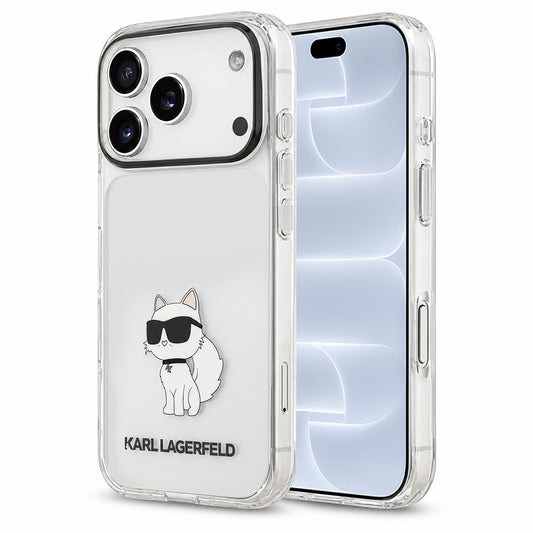 Capa para Apple iPhone 18 Pro / 17 Pro, Karl Lagerfeld, IML Choupette NFT, Transparente