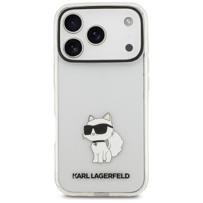 Capa para Apple iPhone 18 Pro / 17 Pro, Karl Lagerfeld, IML Choupette NFT, Transparente