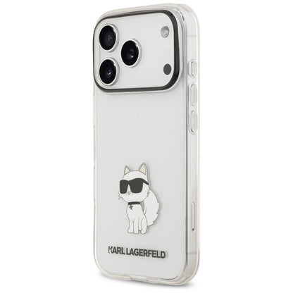 Capa para Apple iPhone 18 Pro / 17 Pro, Karl Lagerfeld, IML Choupette NFT, Transparente
