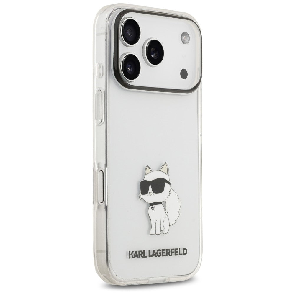 Capa para Apple iPhone 18 Pro / 17 Pro, Karl Lagerfeld, IML Choupette NFT, Transparente