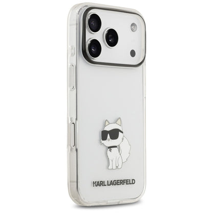 Capa para Apple iPhone 18 Pro / 17 Pro, Karl Lagerfeld, IML Choupette NFT, Transparente