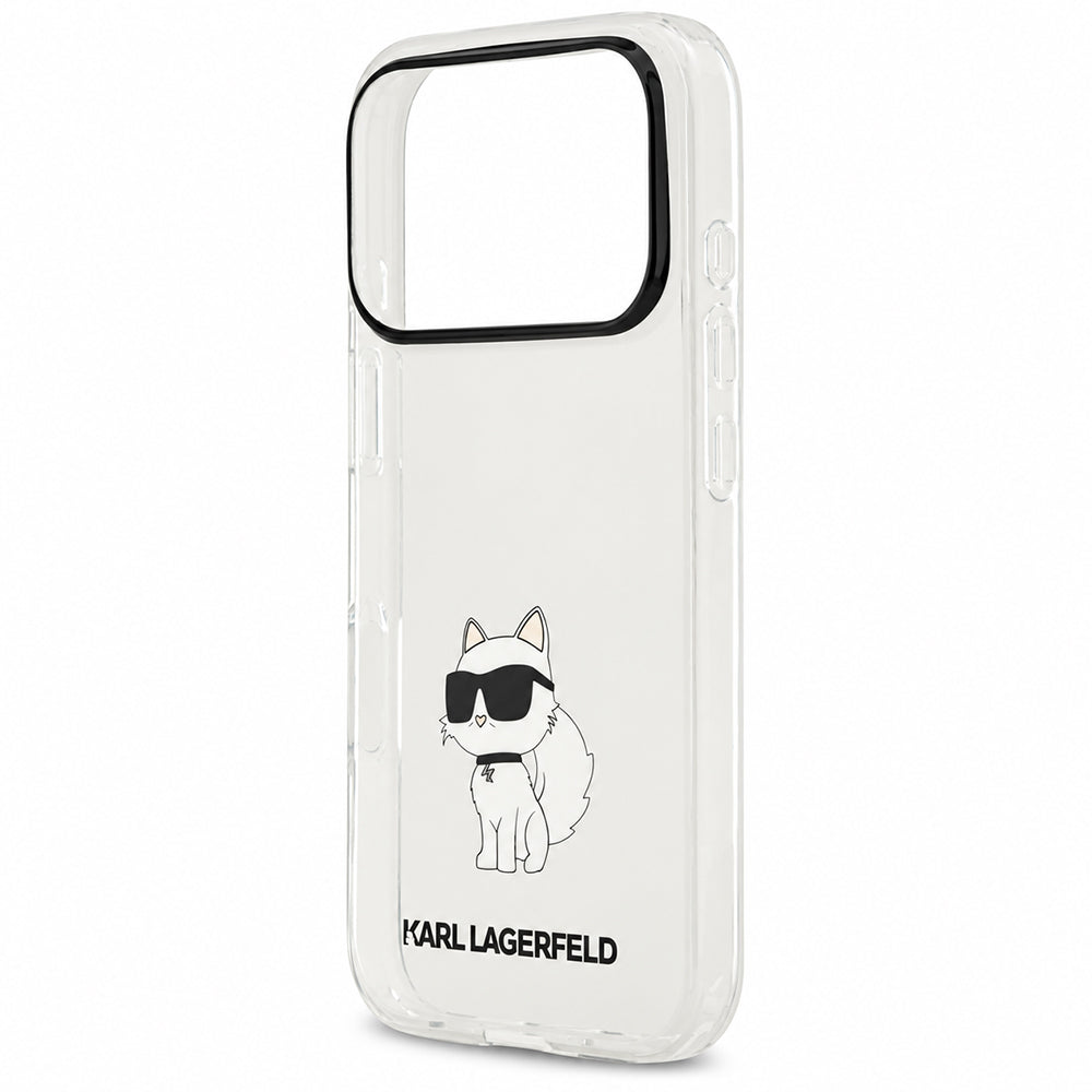Capa para Apple iPhone 18 Pro / 17 Pro, Karl Lagerfeld, IML Choupette NFT, Transparente
