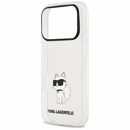Capa para Apple iPhone 18 Pro / 17 Pro, Karl Lagerfeld, IML Choupette NFT, Transparente