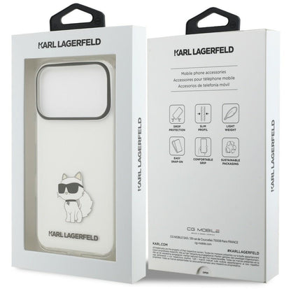 Capa para Apple iPhone 18 Pro / 17 Pro, Karl Lagerfeld, IML Choupette NFT, Transparente