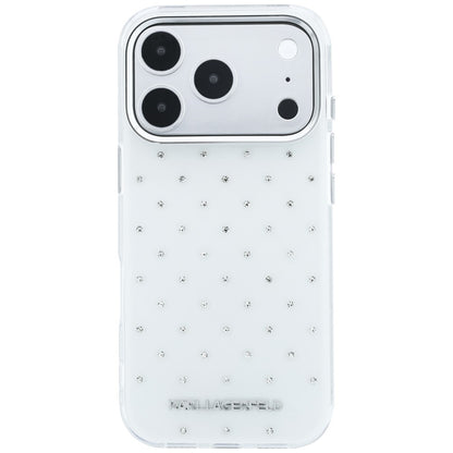 Capa para Apple iPhone 18 Pro / 17 Pro, Karl Lagerfeld, IML Strass e Logótipo Eletroplatinado, Branco